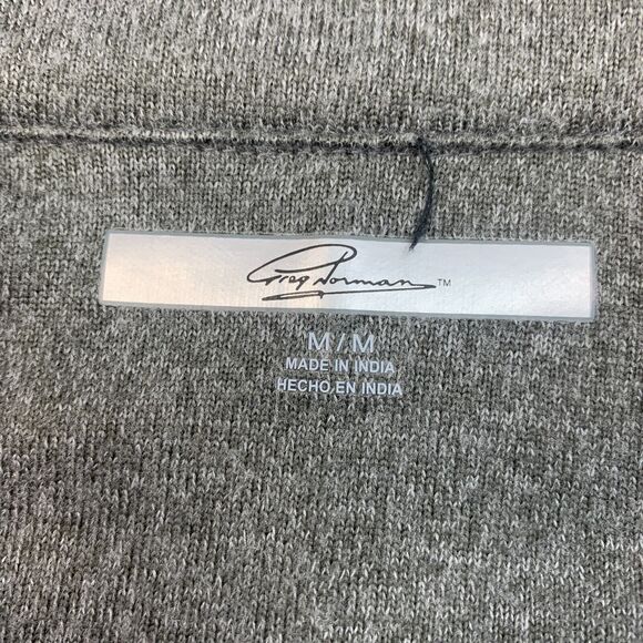 Greg Norman Sweatshirt Mens M Medium Gray Half Zip Mock Neck Golf Cover Up - Picture 3 of 12